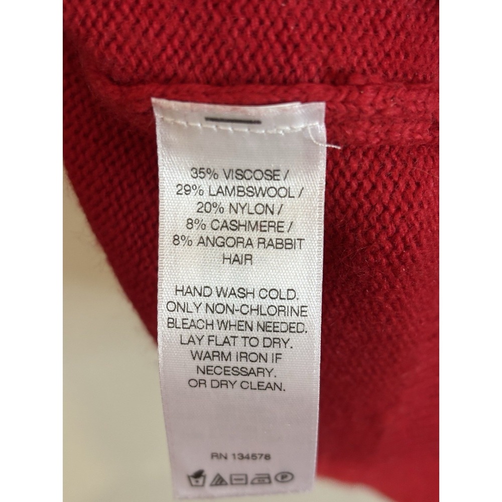 VINEYARD VINES Red Wool‎ Cashmere Whale Sweater XL Preppy Holiday - Picture 4 of 4